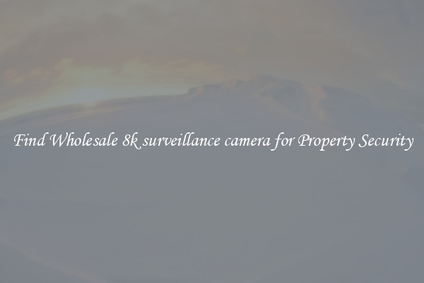 Find Wholesale 8k surveillance camera for Property Security