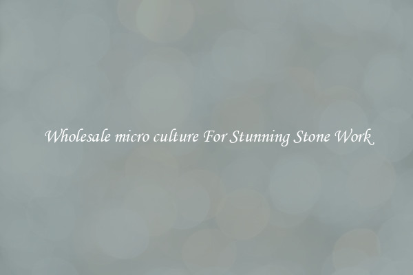 Wholesale micro culture For Stunning Stone Work