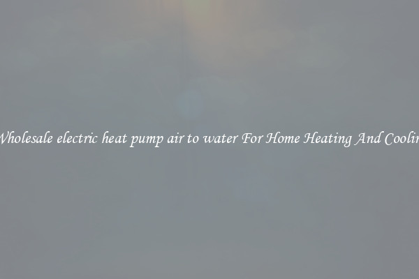 Wholesale electric heat pump air to water For Home Heating And Cooling