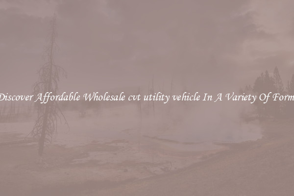 Discover Affordable Wholesale cvt utility vehicle In A Variety Of Forms