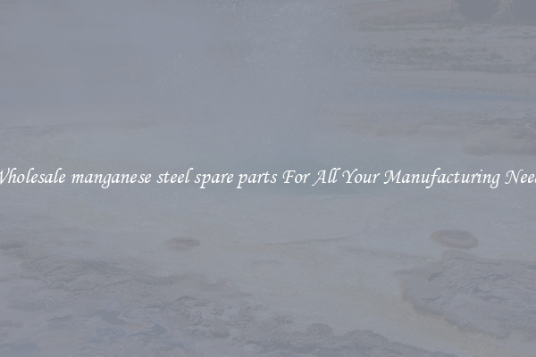 Wholesale manganese steel spare parts For All Your Manufacturing Needs