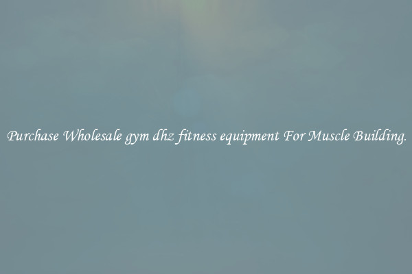 Purchase Wholesale gym dhz fitness equipment For Muscle Building.