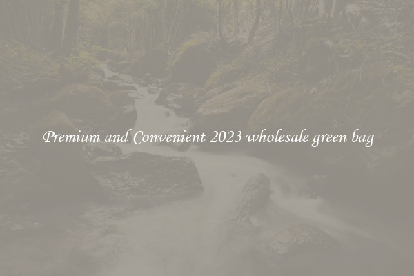 Premium and Convenient 2023 wholesale green bag