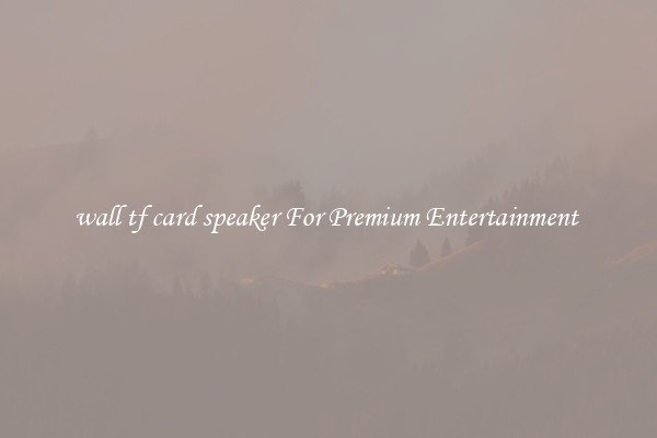 wall tf card speaker For Premium Entertainment 