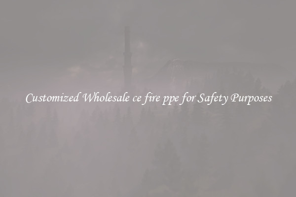 Customized Wholesale ce fire ppe for Safety Purposes