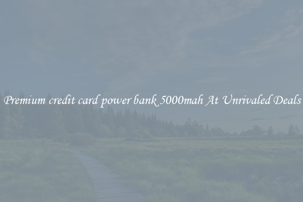 Premium credit card power bank 5000mah At Unrivaled Deals