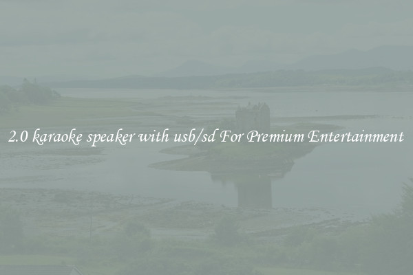 2.0 karaoke speaker with usb/sd For Premium Entertainment 