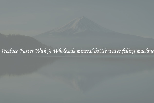 Produce Faster With A Wholesale mineral bottle water filling machine