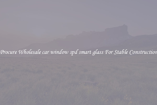 Procure Wholesale car window spd smart glass For Stable Construction