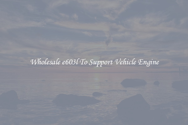 Wholesale e603l To Support Vehicle Engine