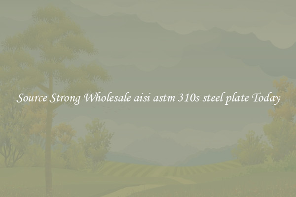 Source Strong Wholesale aisi astm 310s steel plate Today