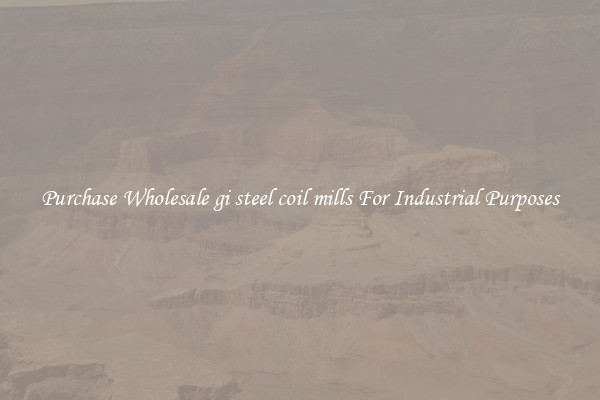 Purchase Wholesale gi steel coil mills For Industrial Purposes